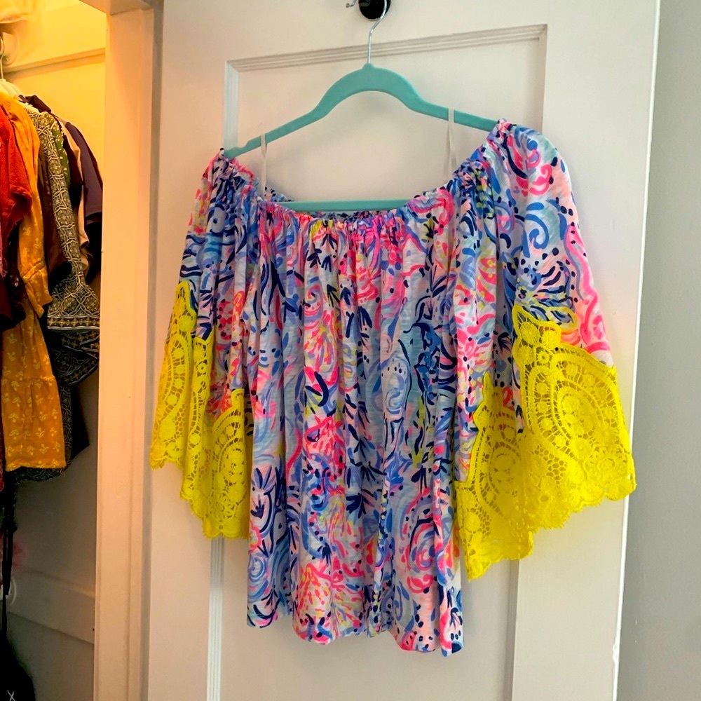 Lilly Pulitzer Strapless Bohemian Top